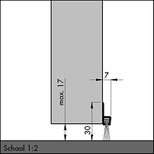Пороговый щёточный уплотнитель IBS 31 1000мм