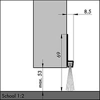 Пороговый щёточный уплотнитель IBS 70 1000мм