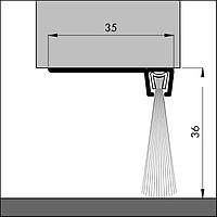 Пороговый щёточный уплотнитель IBS 90-36 1000мм