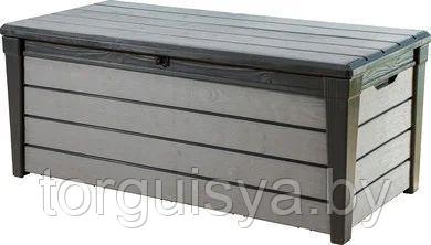 Сундук пластиковый уличный 120 Brush Deck Box (Браш), графит - фото 1 - id-p94358039