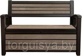 Скамья сундук Hudson Brushed Bench 227л, коричневый