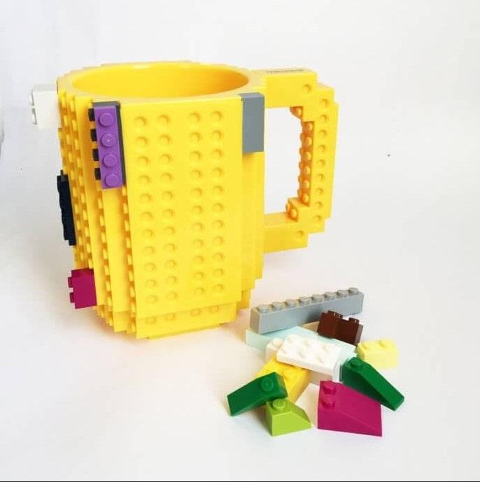 Кружка «LEGO» с конструктором желтая - фото 1 - id-p94358044