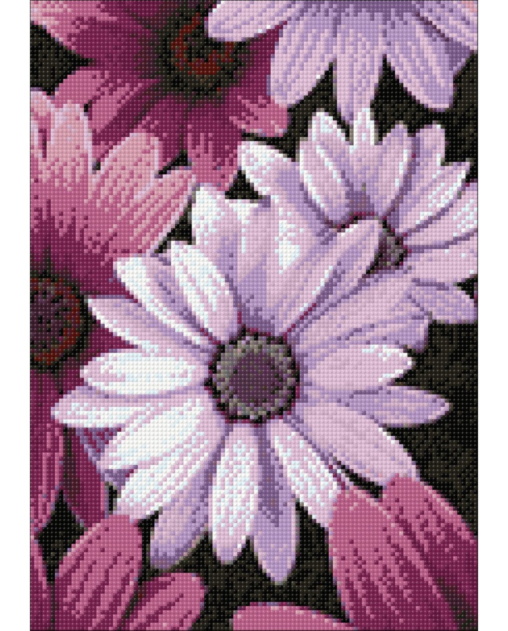 Набор Алмазной мозаики "Пурпурные Маргаритки" - фото 1 - id-p94368261