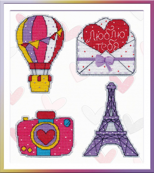 Набор для вышивания крестом "Путешествие в Париж" - фото 1 - id-p94374010