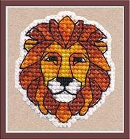 Набор для вышивания крестом "Значок-лев"