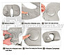 Надувная подушка в путешествия для шеи со встроенной помпой для надувания Travel Neck Pilows Inflatable, фото 4