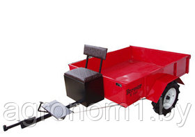 Тележка для мотоблока ТМ-2/550 (гр. 550кг) с инструментальным ящиком и мягким сиденьем, колеса 6Lx12