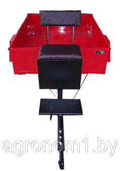 Тележка для мотоблока ТМ-2/550 (гр. 550кг) с инструментальным ящиком и мягким сиденьем, колеса 6Lx12 - фото 2 - id-p94479294