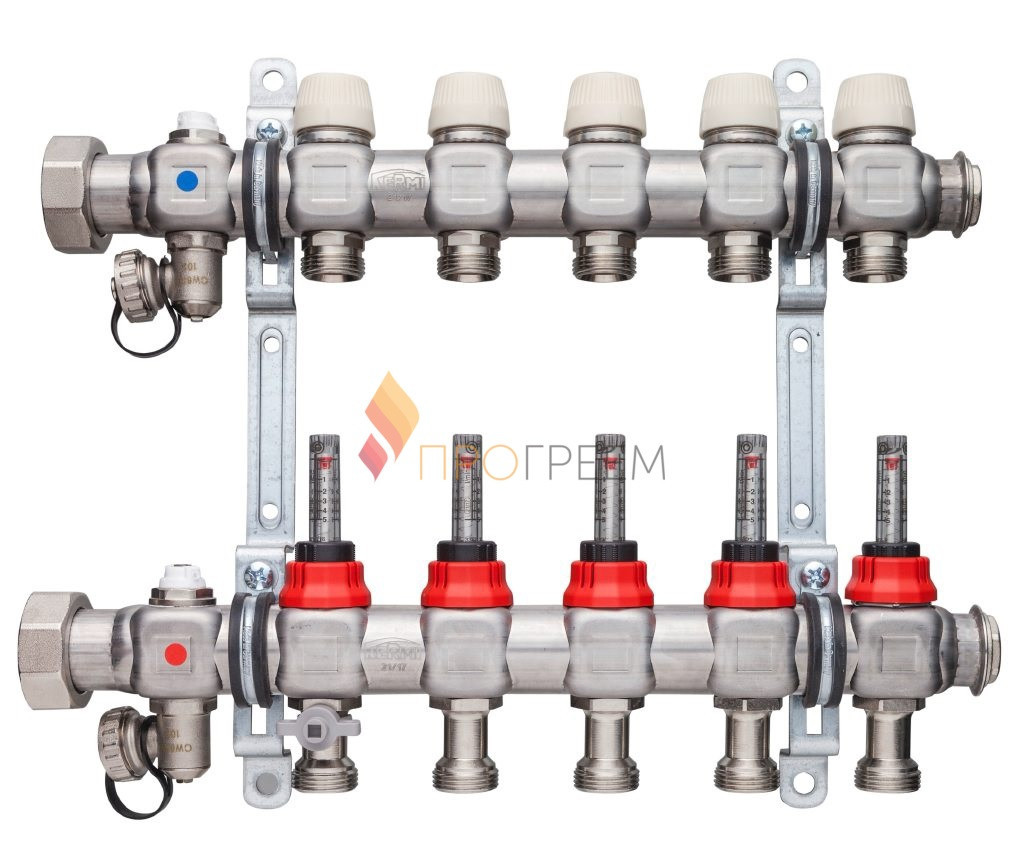 Коллектор распределительный Kermi Komfort 1" для 5 контуров