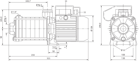 Насос Wilo MHIL 102 3х400В - фото 3 - id-p94509070