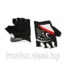 Велоперчатки JAFFSON SCG 47-06 (чёрный/красный)