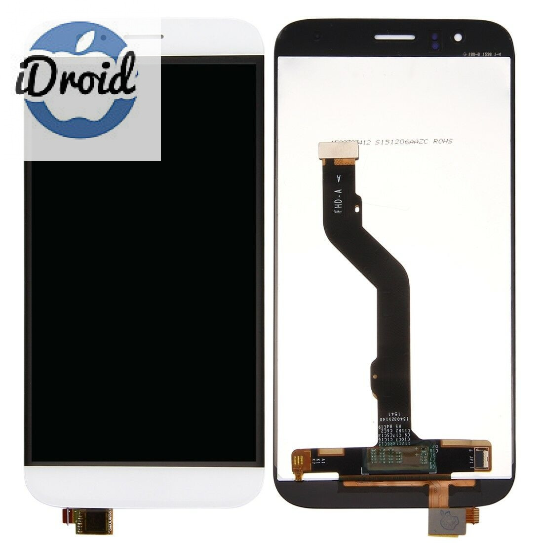Дисплей (экран) Huawei Ascend G8 (RIO-L01) с тачскрином, белый