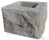 Блок бетонный для столба забора "Рваный камень", фото 2
