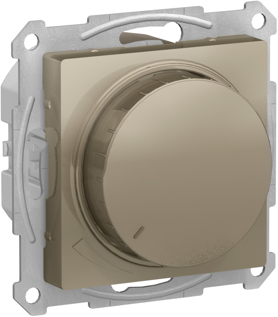 Светорегулятор поворотно-нажимной, 315Вт (7-157 Вт. LED), цвет Шампань (Schneider Electric ATLAS DESIGN)