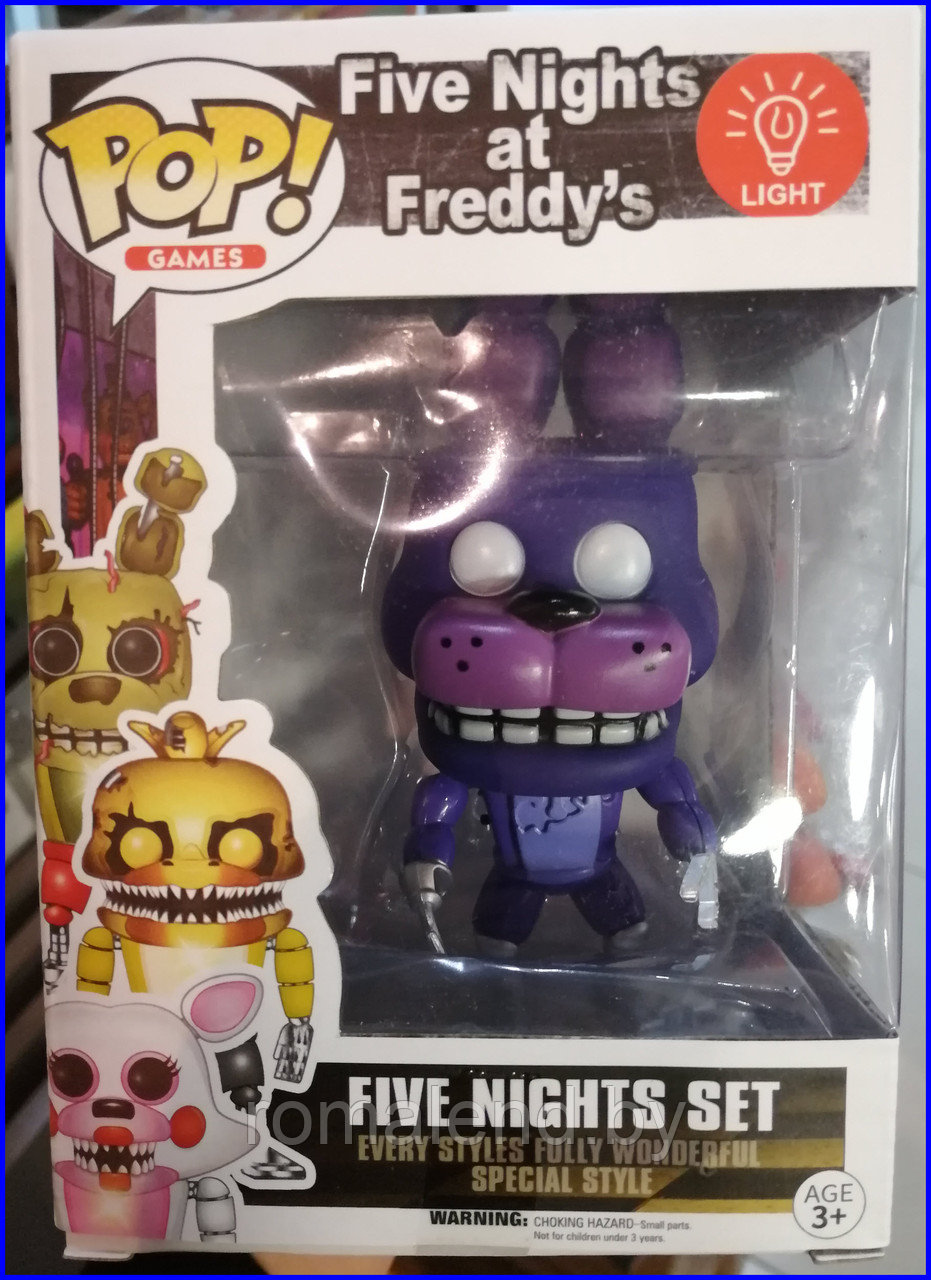 Аниматроник Бонни со светом из Five Nights at Freddy's Funko Pop (аналог) - фото 1 - id-p94628463