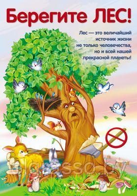 Плакат "Берегите ЛЕС!", А3, ТЦ СФЕРА