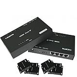 Удлинитель HDMI по витой паре 120м (4xRJ45) (комплект), фото 2