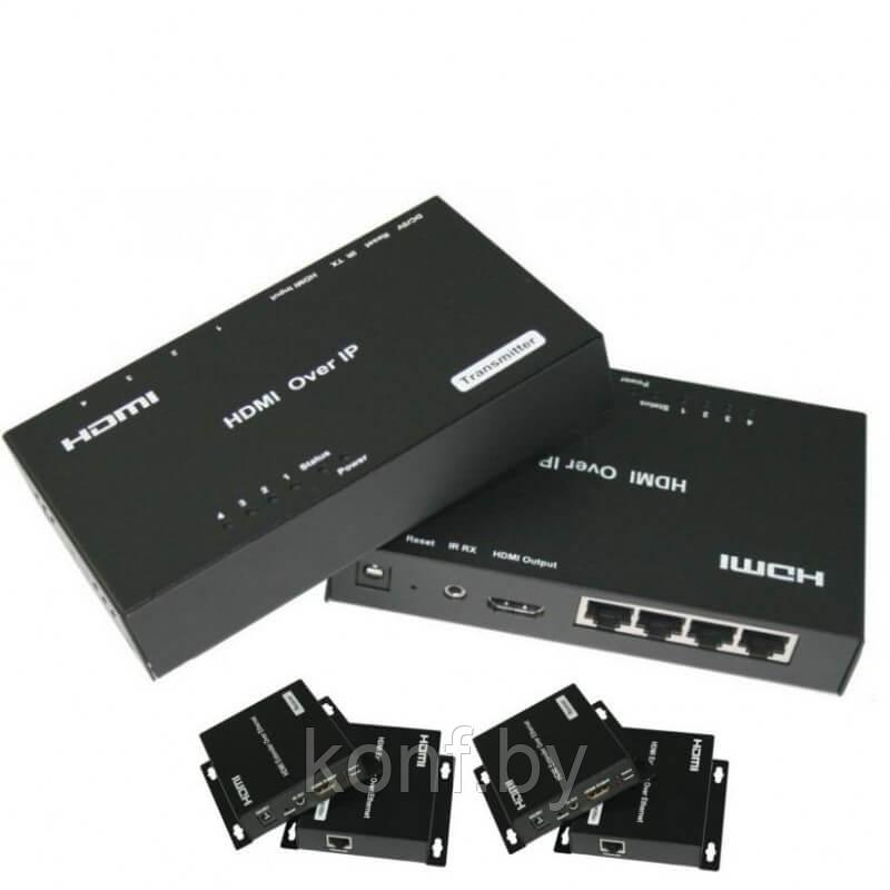 Удлинитель HDMI по витой паре 120м (4xRJ45) (комплект) - фото 2 - id-p94639868