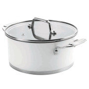 Кастрюля с крышкой, серия Cookware White, LACOR