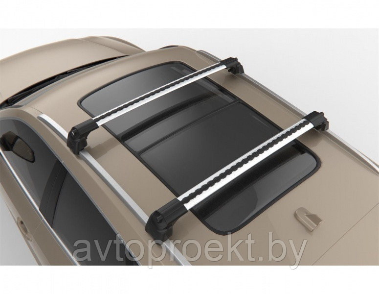 Багажник на интегрированные рейлинги Turtle Air 2 серебро - фото 1 - id-p92730336