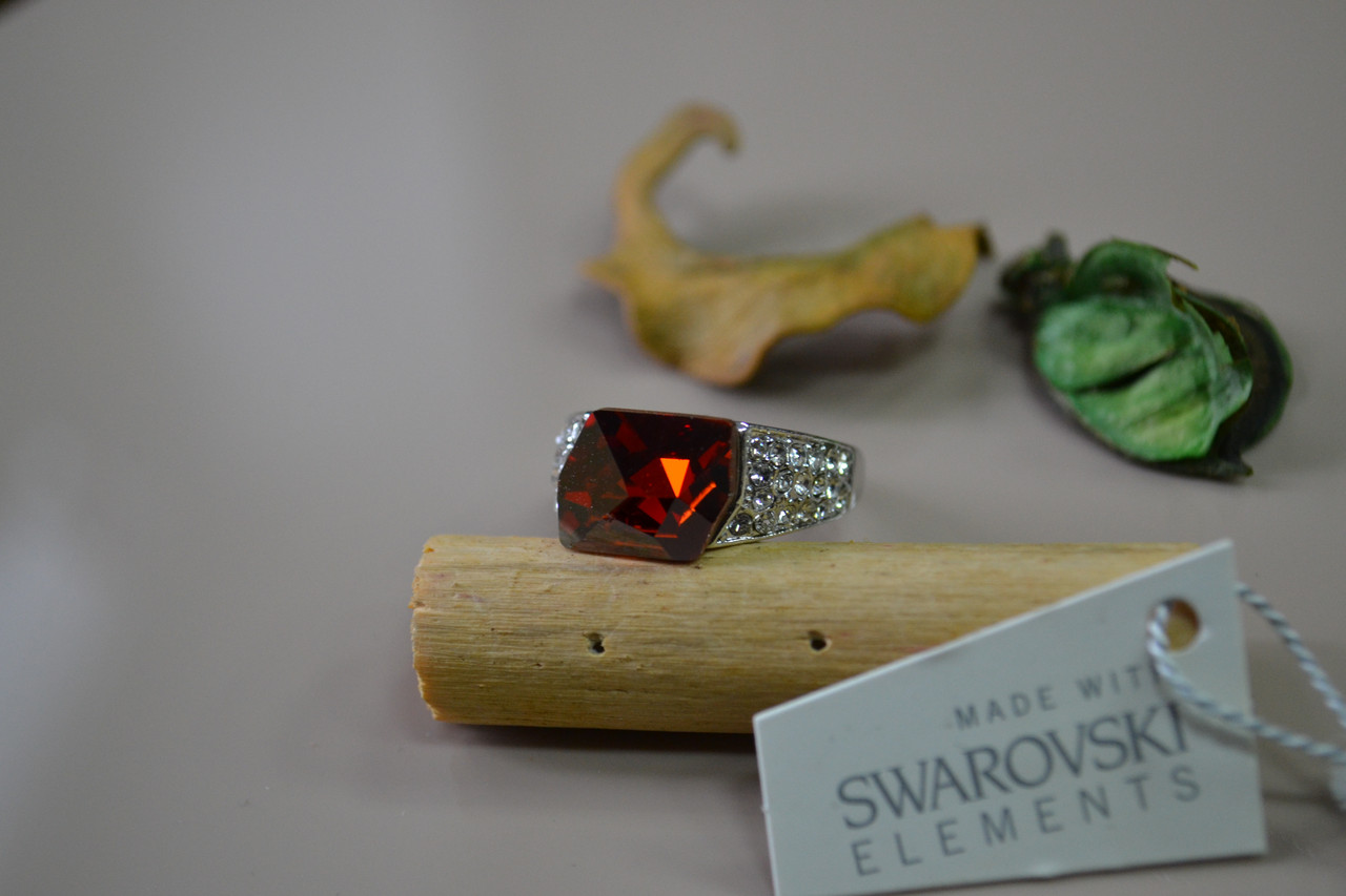 Кольцо в серебре, с кристаллами Swarovski - фото 2 - id-p94646249