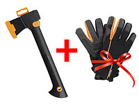 Топор универсальный Fiskars Solid + Перчатки садовые FISKARS (ПРОМО)