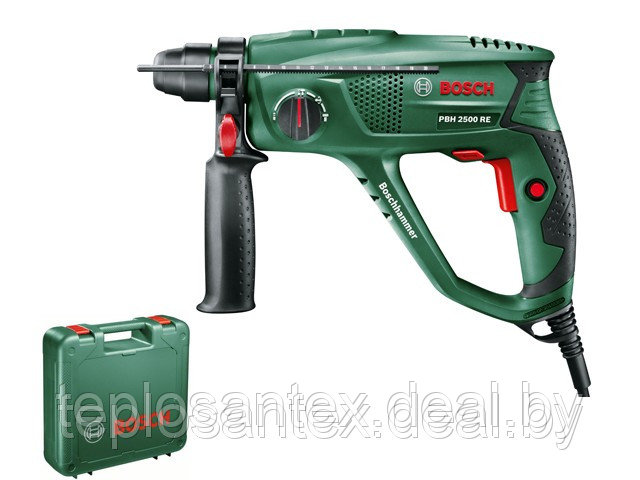 Перфоратор BOSCH PBH 2500 RE (600 Вт, 1.9 Дж) в чемодане 