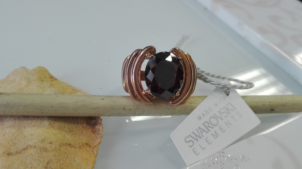 Кольцо с кристаллом Swarovski - фото 2 - id-p94756272