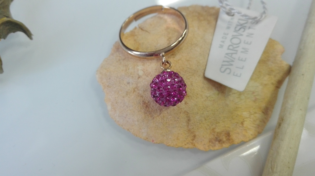 Кольцо с кристаллами Swarovski