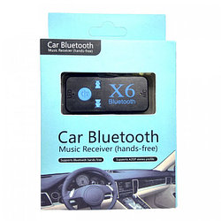 Автомобильный музыкальный адаптер STEREO Bluetooth X6 с usb/AUX + регулировка 