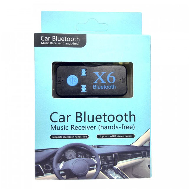 Автомобильный музыкальный адаптер STEREO Bluetooth X6 с usb/AUX + регулировка - фото 1 - id-p94760312