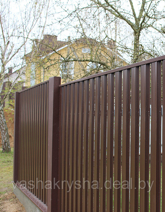 Забор из металлоштакетника - фото 9 - id-p74369067