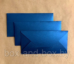 Конверт однотонный синий "Ультрамарин" размер 16,5*8 см