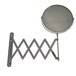 Зеркало косметическое настенное раздвижное , гармошка нержавейка хромированная, код: 75269