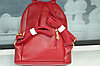 Стильный,красный  рюкзак из экокожи, фото 3