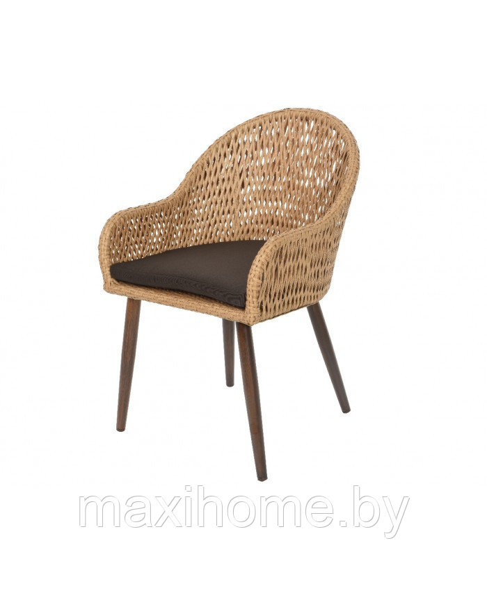 Кресло "Палермо" коричневый, для улицы,сада - фото 2 - id-p94812362