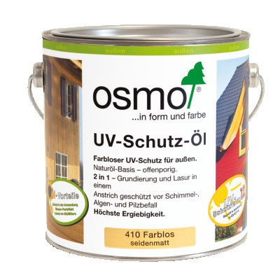 Защитное масло БЕЗ БИОЦИДОВ «Osmo» 410 UV-Schutz-Ole бесцветное 0,75 л. - фото 1 - id-p94794787