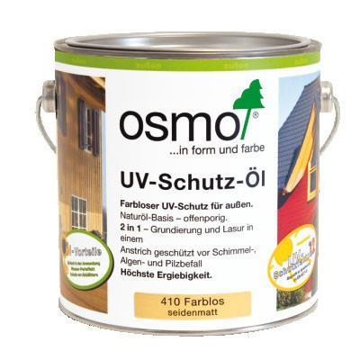 Защитное масло БЕЗ БИОЦИДОВ «Osmo» 410 UV-Schutz-Ole бесцветное 0,75 л.