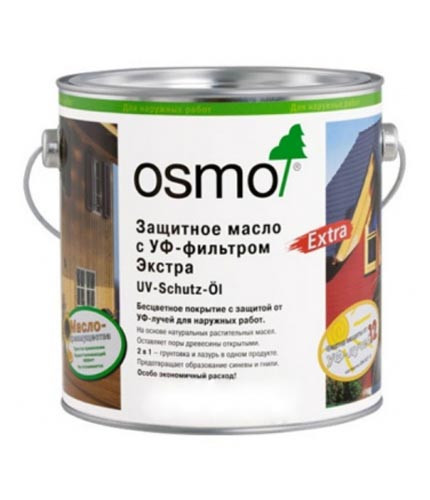 Защитное масло с УФ фильтром и биоцидами «Osmo» 420 UV-Schutz-Ole 2,5 л.