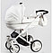 Детская модульная коляска Quali Carmelo ECO Кволи Кармело  ECO-кожа Белая 95  4в1, фото 3