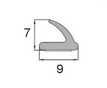 Уплотнитель самоклеящийся профиль V 9х7 мм 100 м Trelleborg