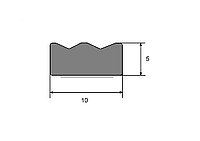 Уплотнитель профиль Корона 10х5 мм черный 100 м.п.
