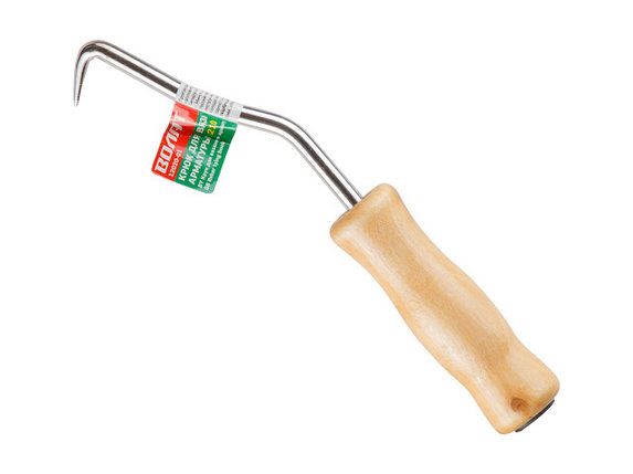 Крюк для вязки арматуры 210мм ВОЛАТ (деревянная рукоятка), фото 2