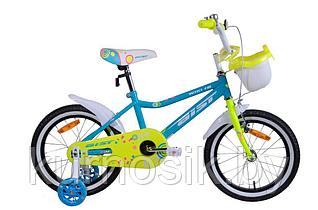 Велосипед Aist Wiki 16" голубой/салатовый (от 4 до 6 лет)