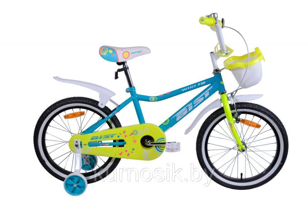Детский велосипед Aist Wiki 20" (6-9 лет) голубой+салатовый