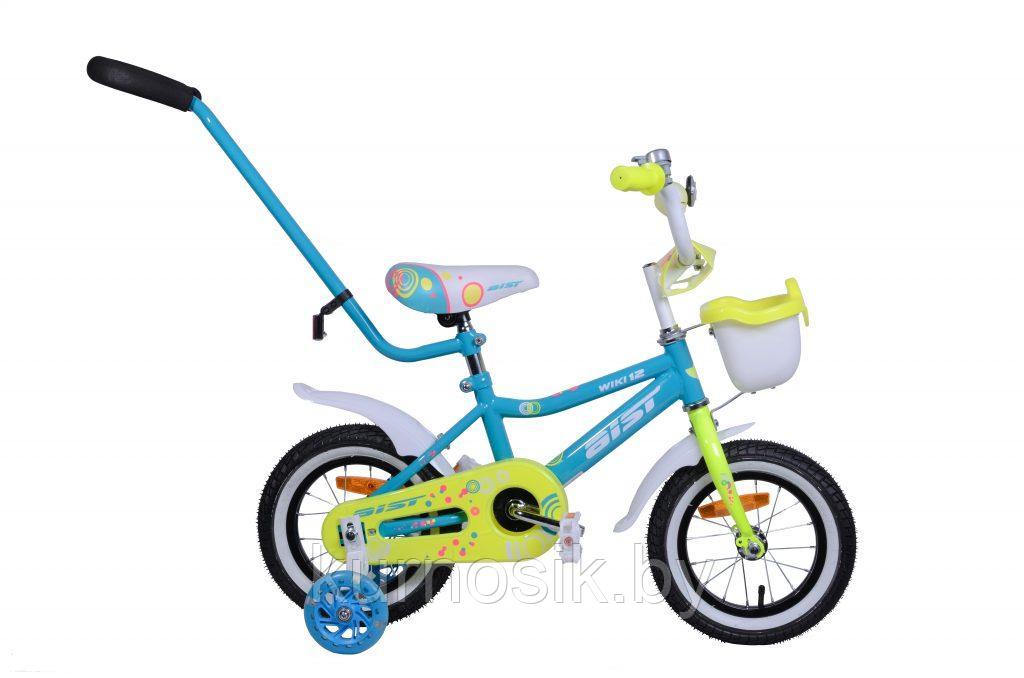 Детский велосипед Aist Wiki 12" голубой+салатовый c 2 до 4 лет 2019г., фото 1