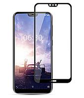 Защитное стекло Full-Screen для Nokia 6.1 Plus / 6.1+ 2018 черный (полноразмерное)