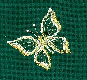 Набор для вышивания крестом «Золотые украшения. Бабочка»