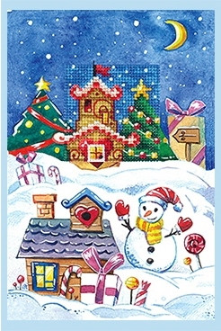 Набор для вышивания крестом «Открытка "Пряничный домик" »