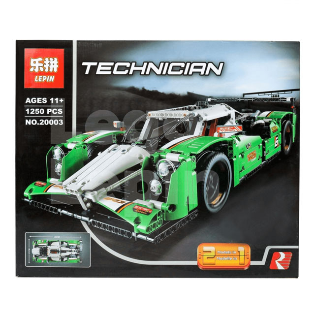 Конструктор Lepin 20003 Technician 2в1 Гоночный автомобиль (аналог Lego Technic 42039) 1250 деталей